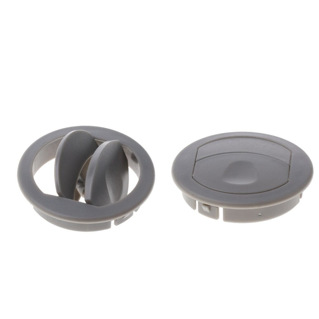 2 Pieces Universal Side Roof Round Ceiling A/C Air Conditioning Air Vent Outlet Rotating Open Close
