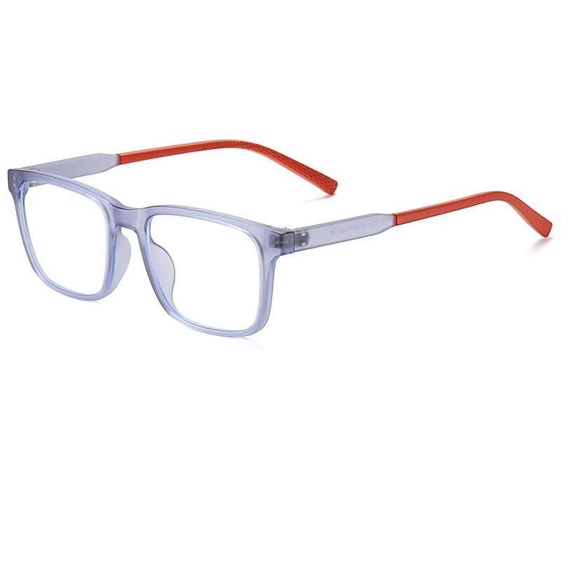 Square Kids Glasses Optical Frame Children Boy Girls Computer Glasses Transparent TR90 Anti-blue light UV400 Eyeglasses: Transparent Purple