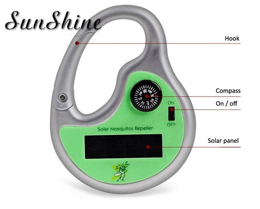 Portable Solar Powered Sonic Mosquito Insect Repeller with Compass 5 square meter mosquito repeller outdoors Insect Repeller