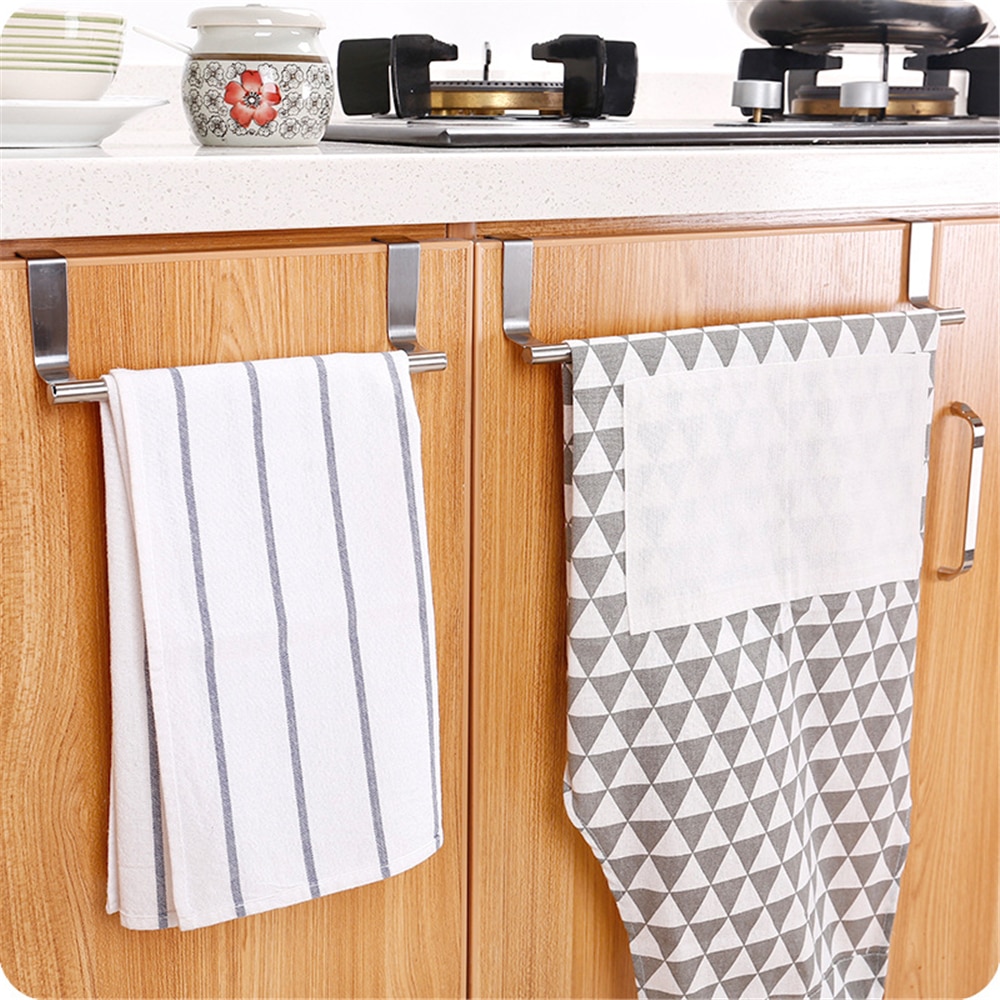 Over Deur Metalen Handdoekenrek Bar Opknoping Badkamer Keuken Kast Plank Rvs Handdoekenrek Huishoudelijke Opknoping