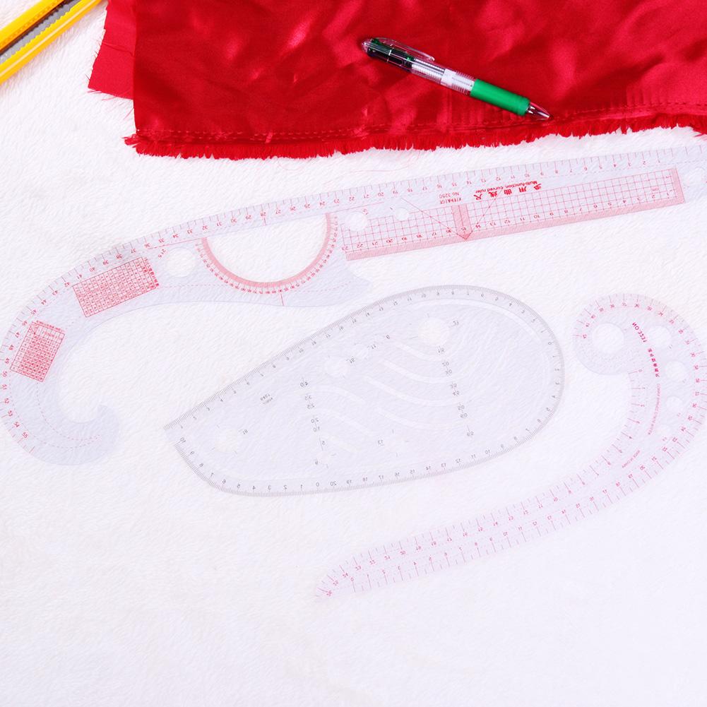 13pcs/set French Curve Sewing Set Sewing Ruler Multi-functional Sewing Tools Cutting Ruler Clothing Sample Metric Yardstick