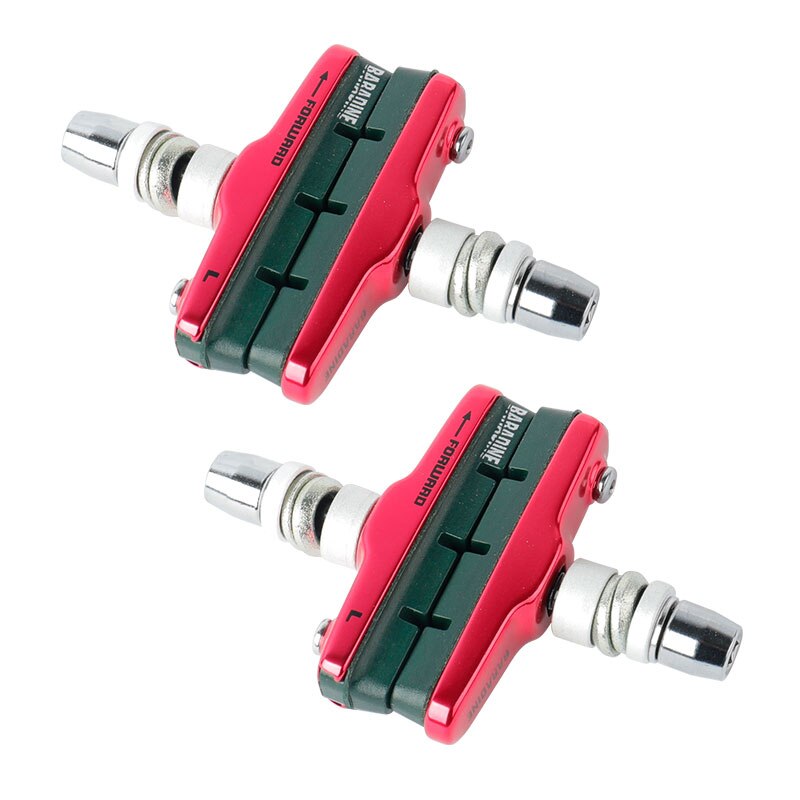 Baradine Ceramics Rims V-Brake Blocks BMX Folding Bicycle Brak Pad Linear Pull Friction Wheel Brake Replaceable Compound Inserts: 470CV-4 Red 2P