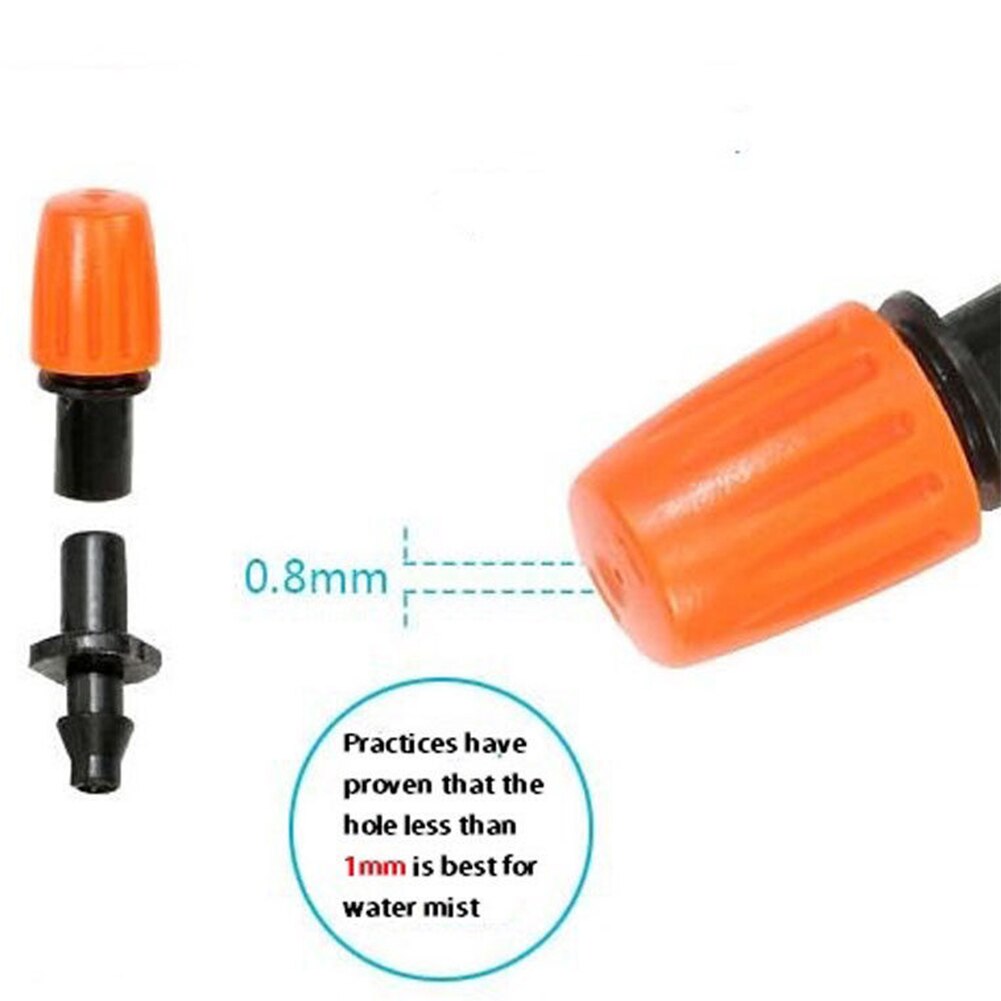 50pcs Micro Water Drip System Sprayer Tools Garden Misting Lawn Micro Flow Sprinklers Watering Spray Head Hose Dripper Head