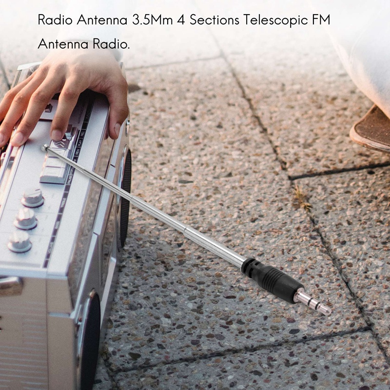 Antenne Radio FM Télescopique pour Téléphone Portable, 2 Antennes, 3.5mm, 4 Spam, Régule 3 Régulations, 4 Équipements Audio