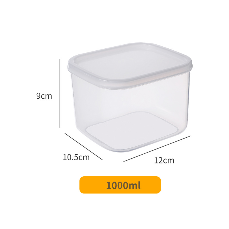 Refrigerator Sealed Fresh-Keeping Box Fruit Meat Freezing Organizer Cans Kitchen Plastic Food Storage Case Container Lunch Box: PURPLE