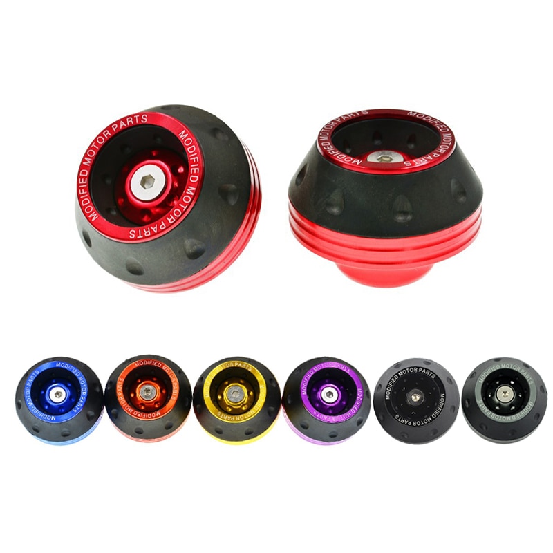 1 paire moto chute Protection Scooter cyclomoteur CNC aluminium moto accessoires avant fourche roue cadre curseurs alliage