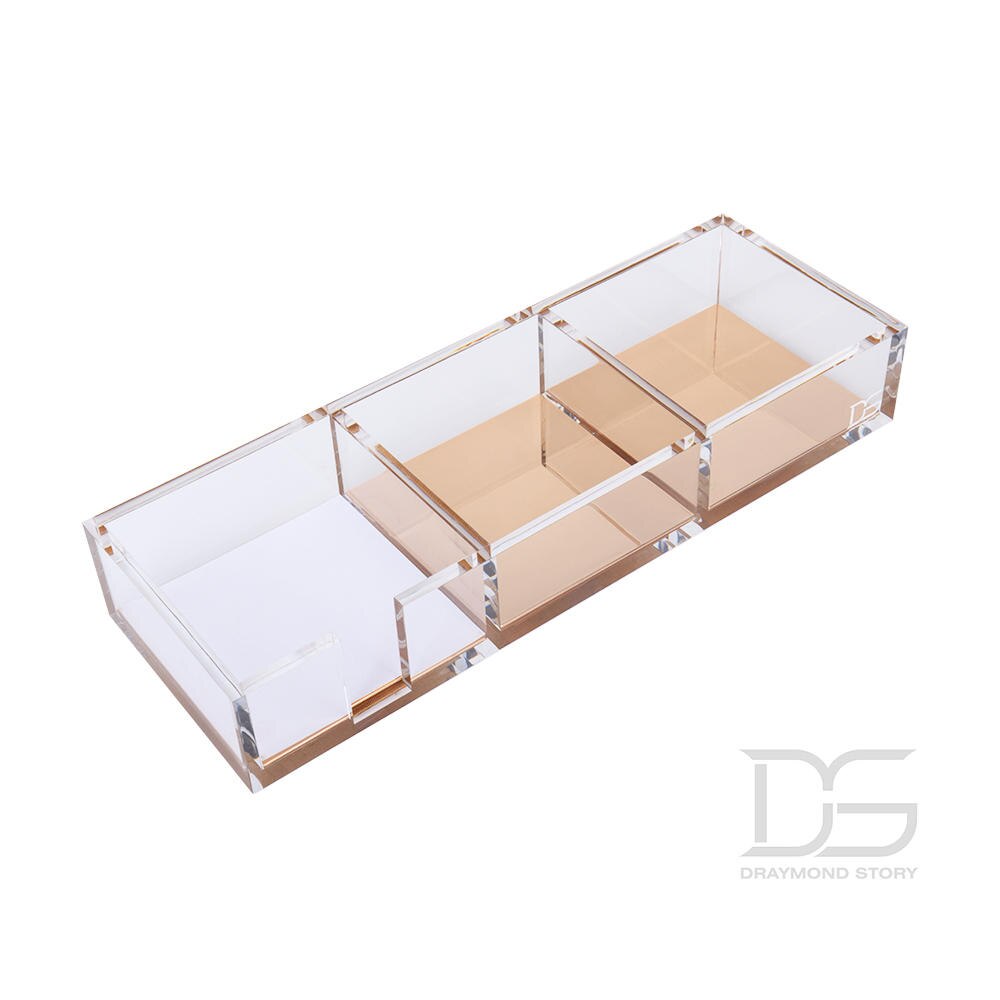 acrylic notes box transparent transparent metal la... – Vicedeal