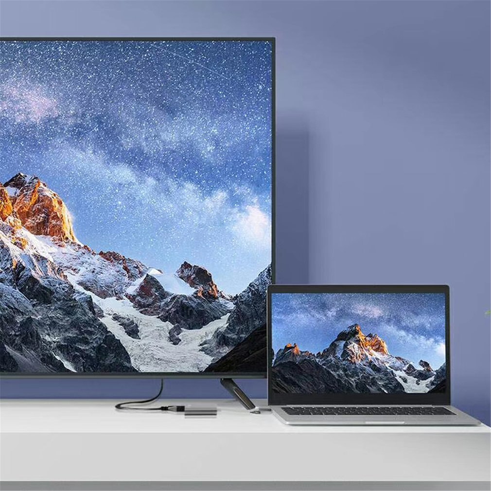 Adapter USB C to HDMI dual 4K @60hz practical converter high speed durable portable Dual Monitor adapters