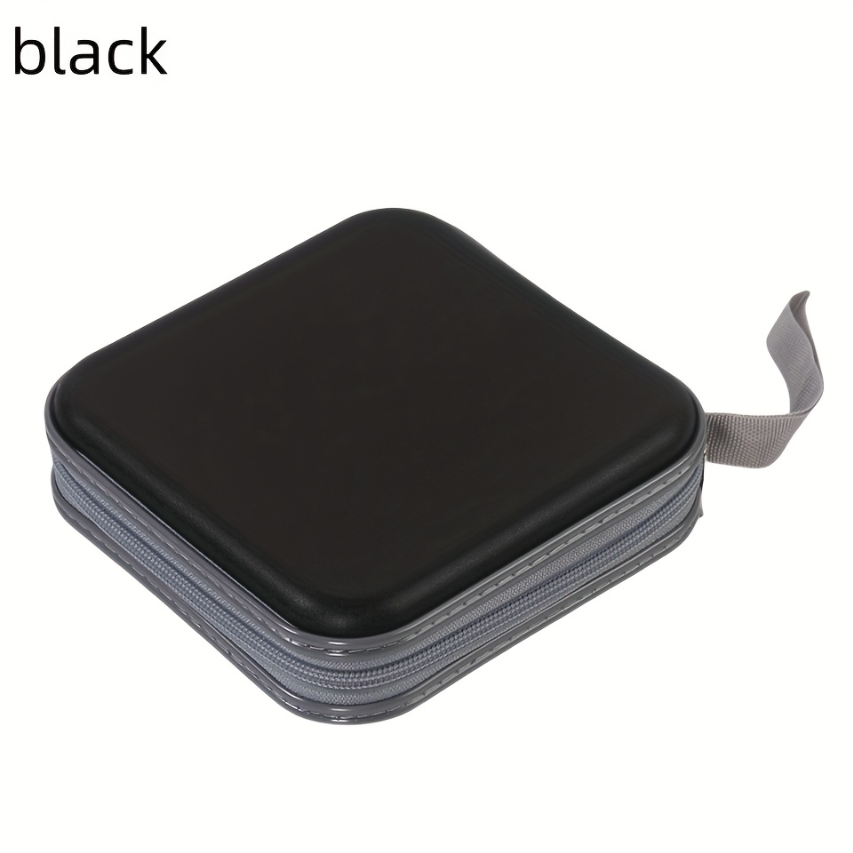 40 CD/DVD Hard Case Wallet w/Zipper, Durable Portable Plastic Storage for Car/Home/Travel, Non-Slip: Light Grey