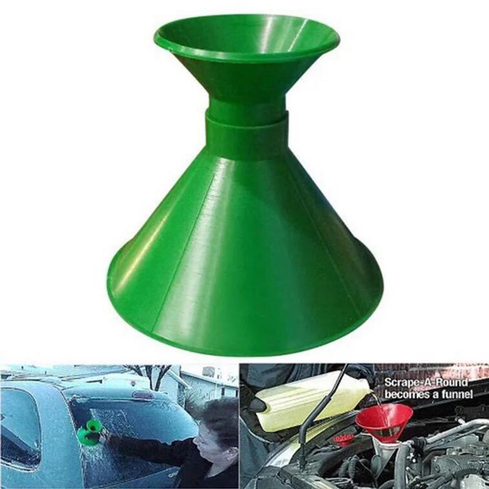 Round Ice Scraper Car Windshield Snow Scraper Funnel Ice Scraper Remove Windshield Snow for Winter Big Horn Shape