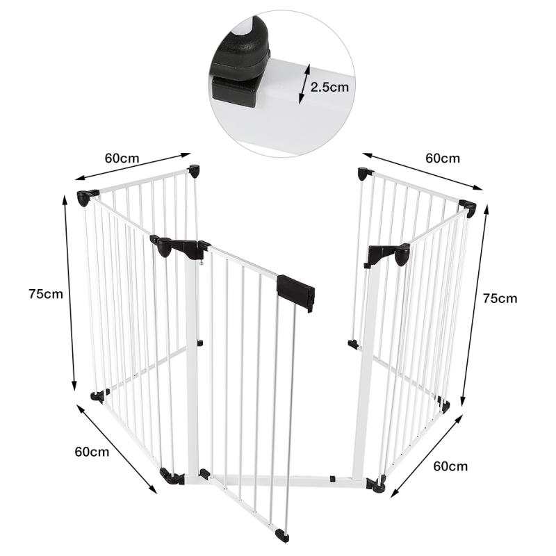 4/5 PCS Safety Barrier Children's Home Playpen Fencing Gate Crib Pet Dog Cat Fence Gates For Security Guard Pet Supplies HWC