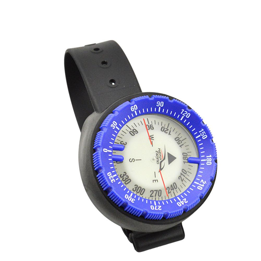 Duikhorloge kompas lichtgewicht draagbaar waterdicht plastic voor zwemmen duiken watersport accessoire uitrusting: Blauw