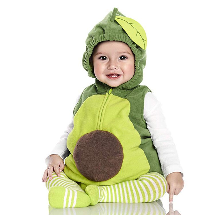 Noël garçons filles fruits Costumes infantile bébé filles bébé barboteuses combinaisons ananas fraise Halloween Cosplay vêtements: Avocado