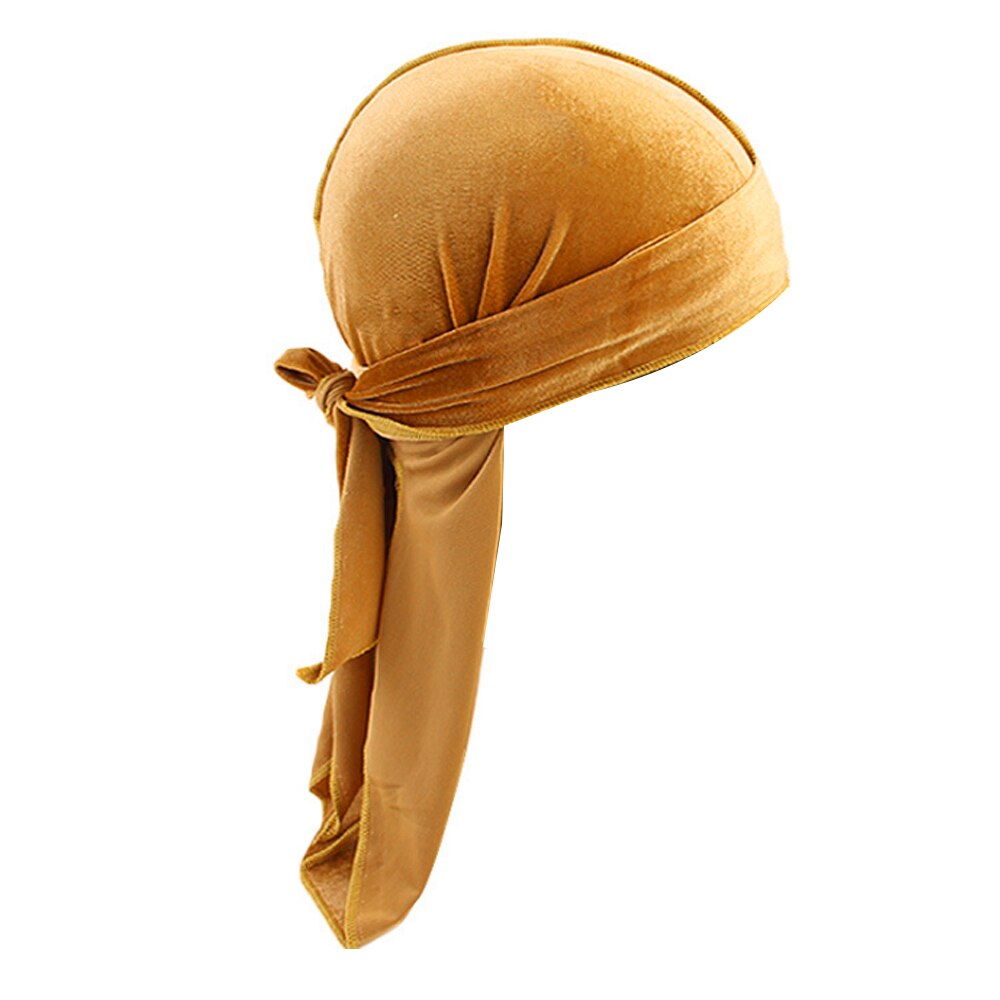 DIHOPE longue queue soyeuse écharpe musulmane Doo chiffon Pirate chapeau Durag chimio casquette crâne chapeau Turban bandeau cheveux Bandanas 12 couleurs pour choisir: 10