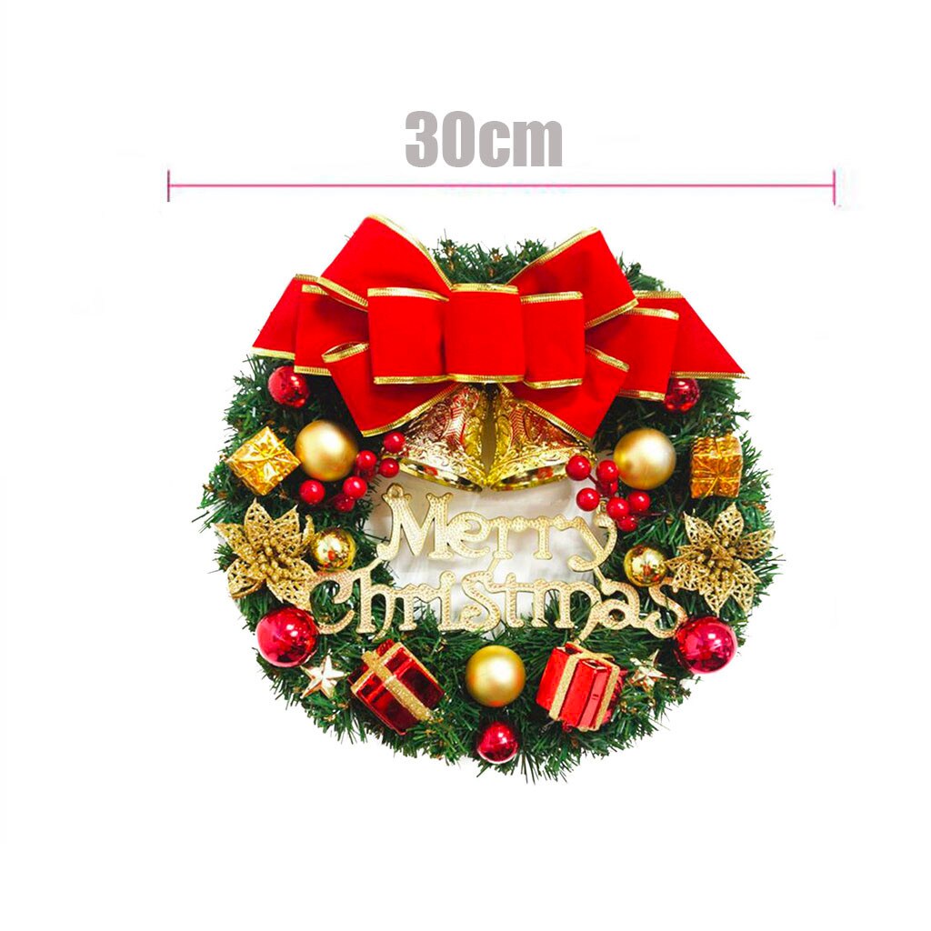 Merry Christmas Garland Arrangement Christmas Ornament Christmas Wreath Decorative Wreath 30CM Party arrangement garland decor