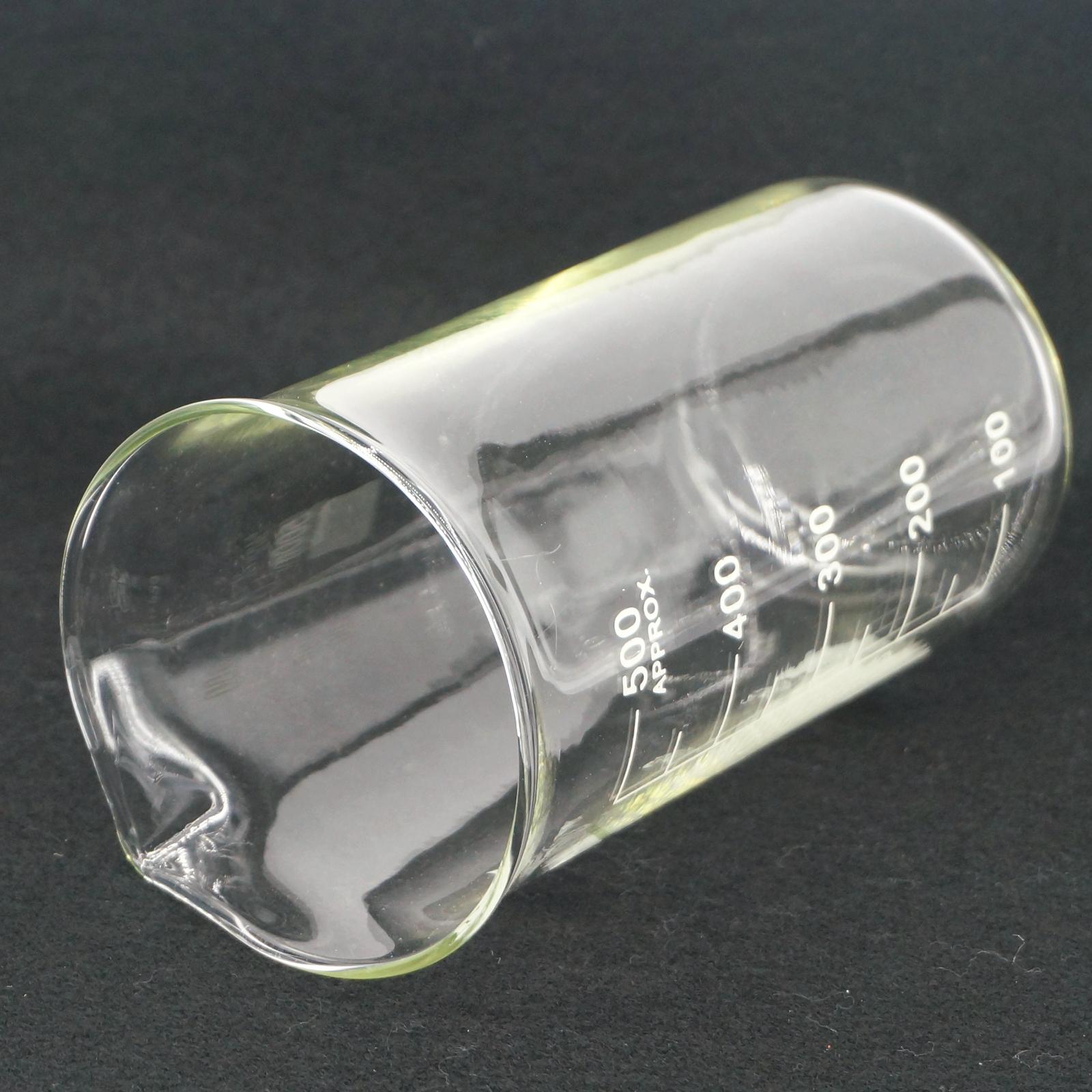 500ml Tall Form Beaker Chemistry Laboratory Borosilicate Glass Transparent Beaker Thickened with spout