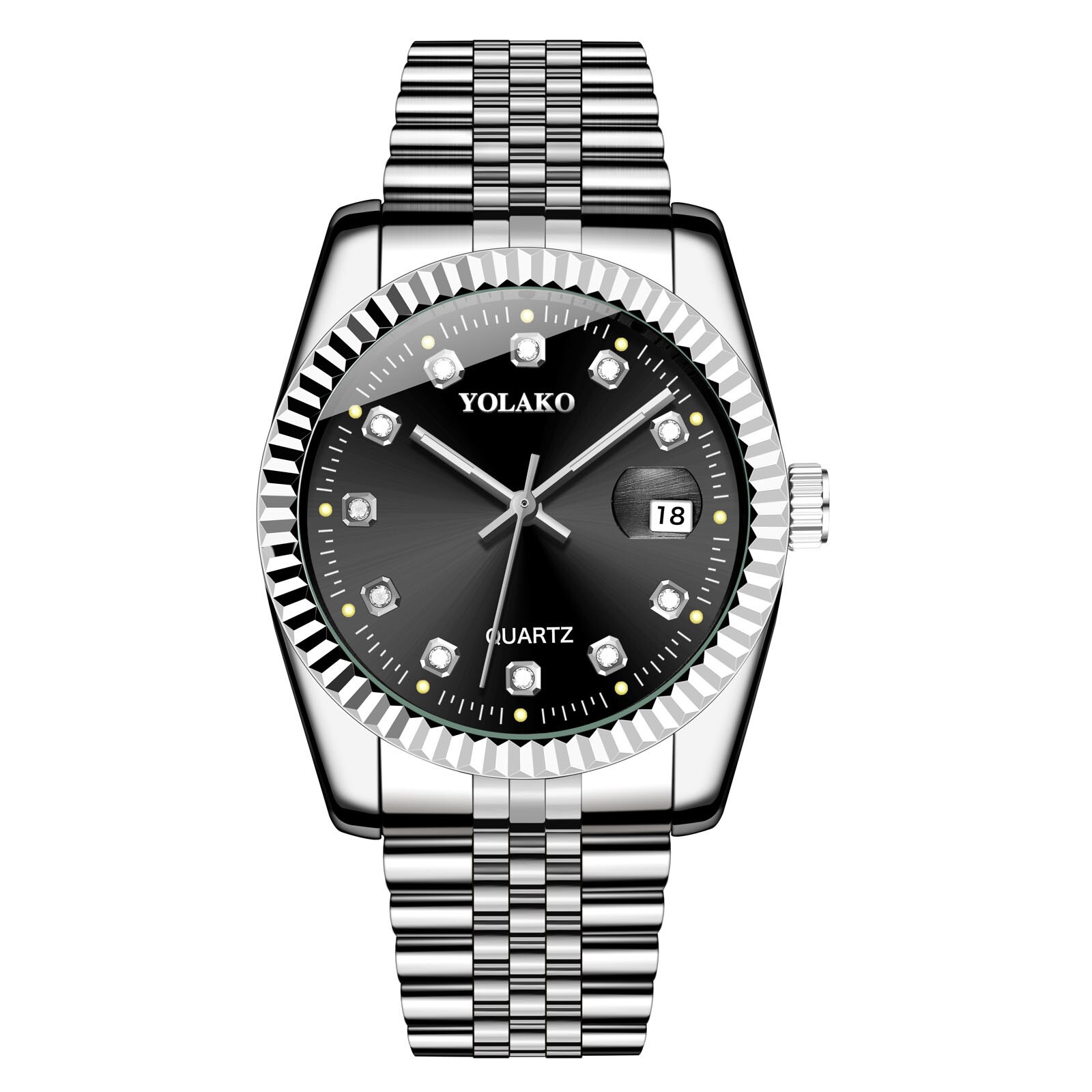 Men's Casual Quartz Stainless Steel Strap Watch Analog Watch часы женские reloj hombre montre zegarek relogio: E