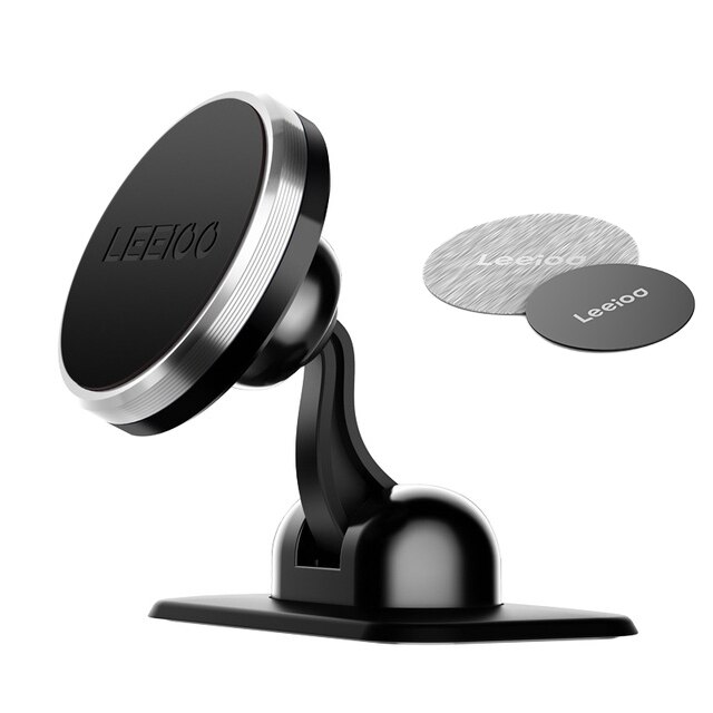 Leeioo metallinen magneettinen autoteline pastakiinnitys yleiskäyttöinen pöytäauto kuorma-autoteline iphone 11 x:lle 8 samsung huawei  p40 xiaomi 10: Hopea