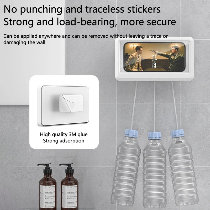 Obrotowe o 360 stopni, wodoodporne i przeciwmgielne etui na telefon komórkowy robić łazienki, uchwyt na telefon strąk prysznic, wodoodporny, możliwość dotykania strąk prysznicem.