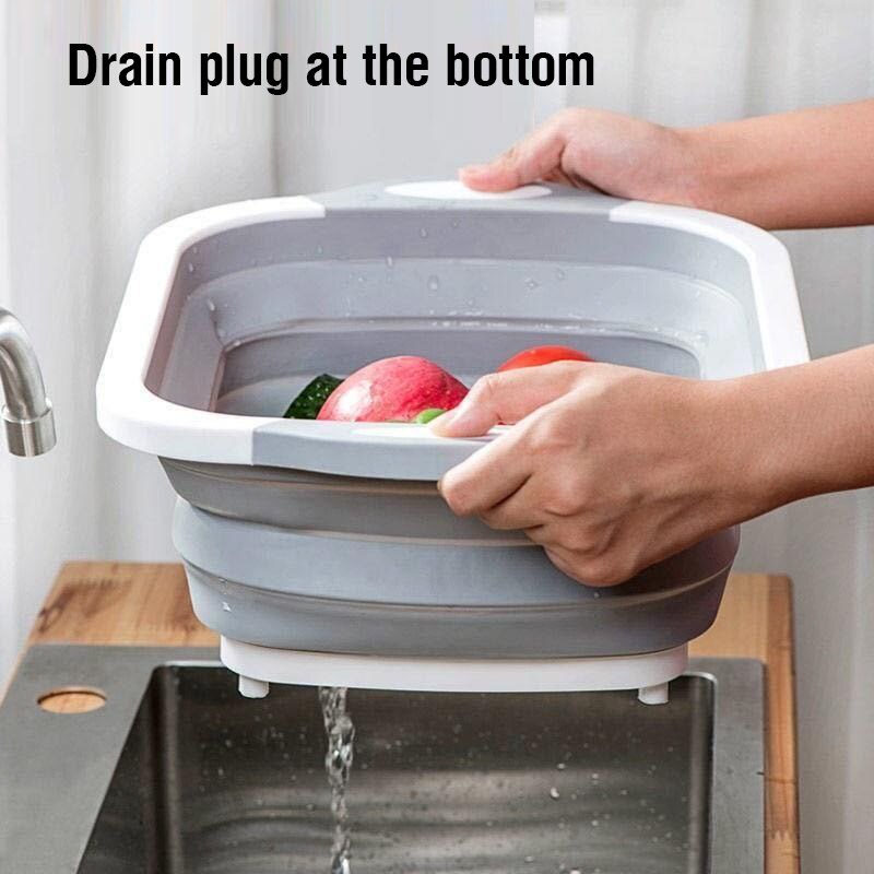 Multifunctionele Snijplank Keuken Benodigdheden Vouwen Gootsteen Groenten Fruitmand Wasbaar Keuken Organizer