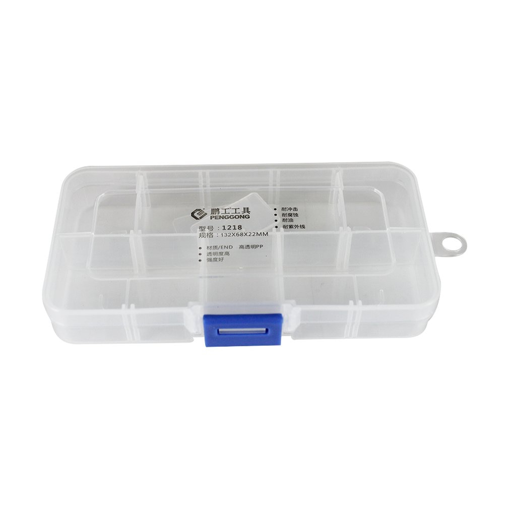 1218 Plastic Tool Box Transparent Toolbox Electronic Components Screw Storage Box Electronic Plastic Parts Tool Boxes
