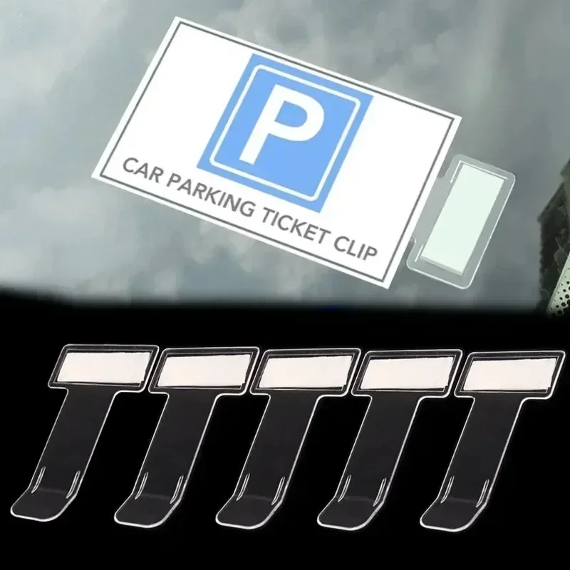 5 STKS Parkeer Ticket Clip Voorruit Kaart Rekening Houder Mount Fastener Organizer Auto Styling Voorruit Stickers Home Office