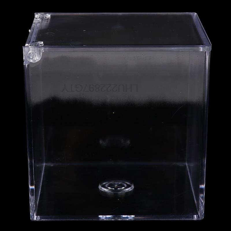 10cm Acrylic Capsule Coffee Storage Box Holder Transparent Dustproof Case with Lid Candy Container Boxes