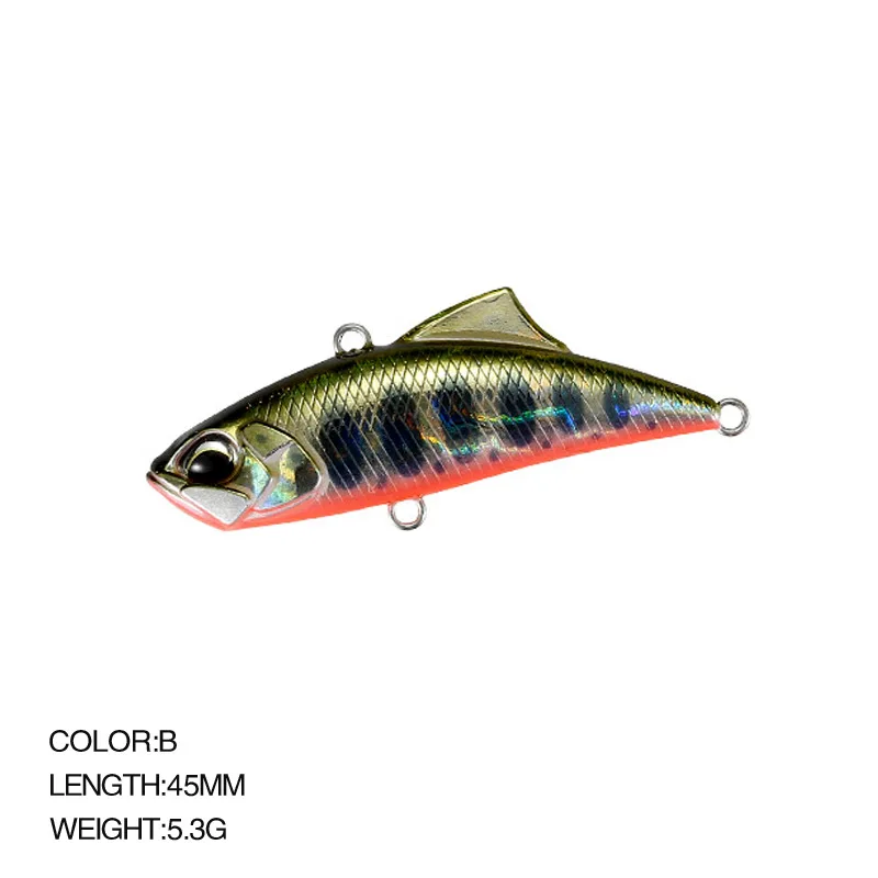 Señuelos de pesca VIB japoneses, punta de lanza, vibración RYUKI 45S, señuelo para verano e invierno, cebo Artificial, tropas, aparejos, accesorios para Lucio: YELLOW