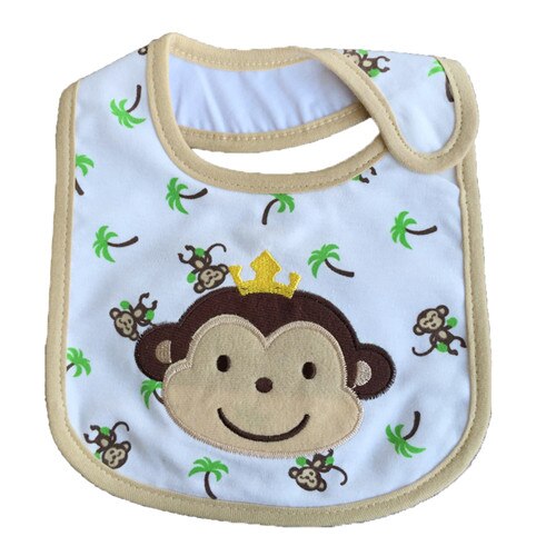 3 Stk/partij Baby Bibspattern Peuter Waterdicht Speeksel Handdoek Katoen Fit 0-3 Y: Wmonkey