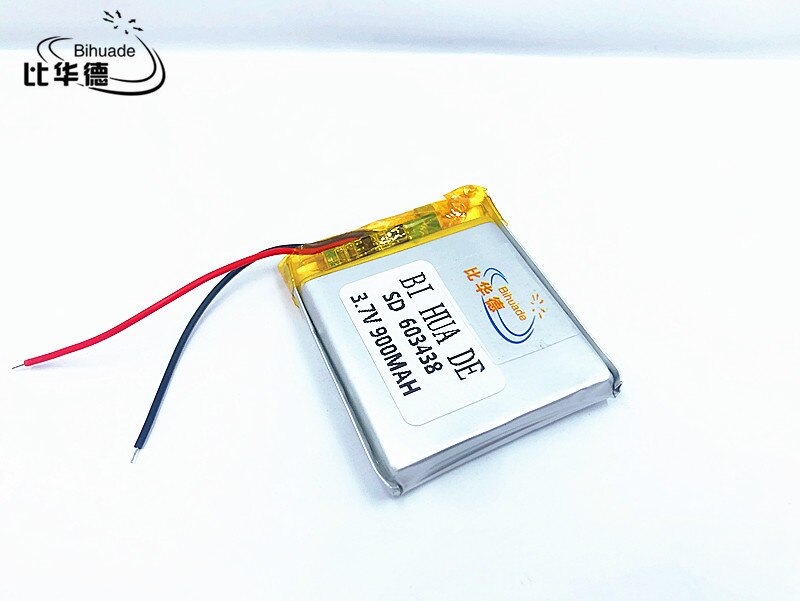 -po 3.7v,900- 603438 -polymer-lithium-ionen-akku für diktiergerät, smartband und smartwatch; ,mp3