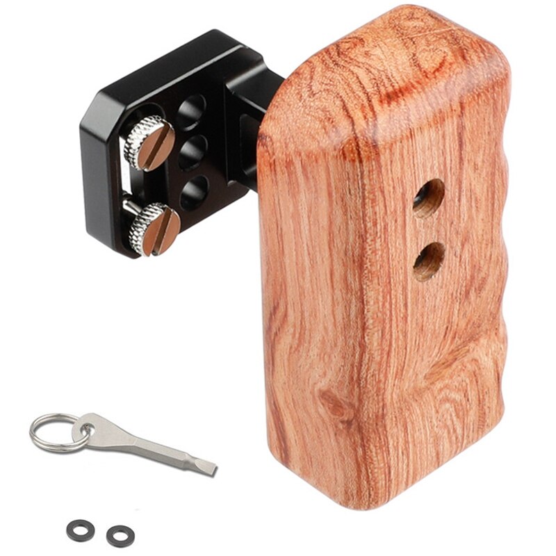 A destra di Legno della Maniglia Grip per la Macchina Fotografica Universale Gabbia Sul Lato DSLR Macchina Fotografica Maniglia