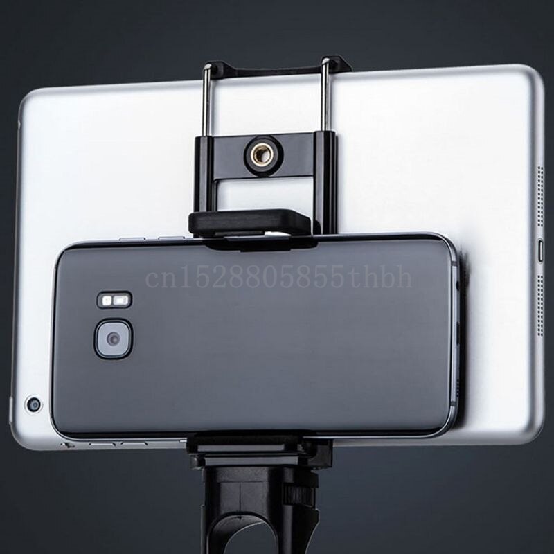 2In1 Tripod Mount Phone Tablet Holder Clip for iPhone Cellphones Clamp Stand