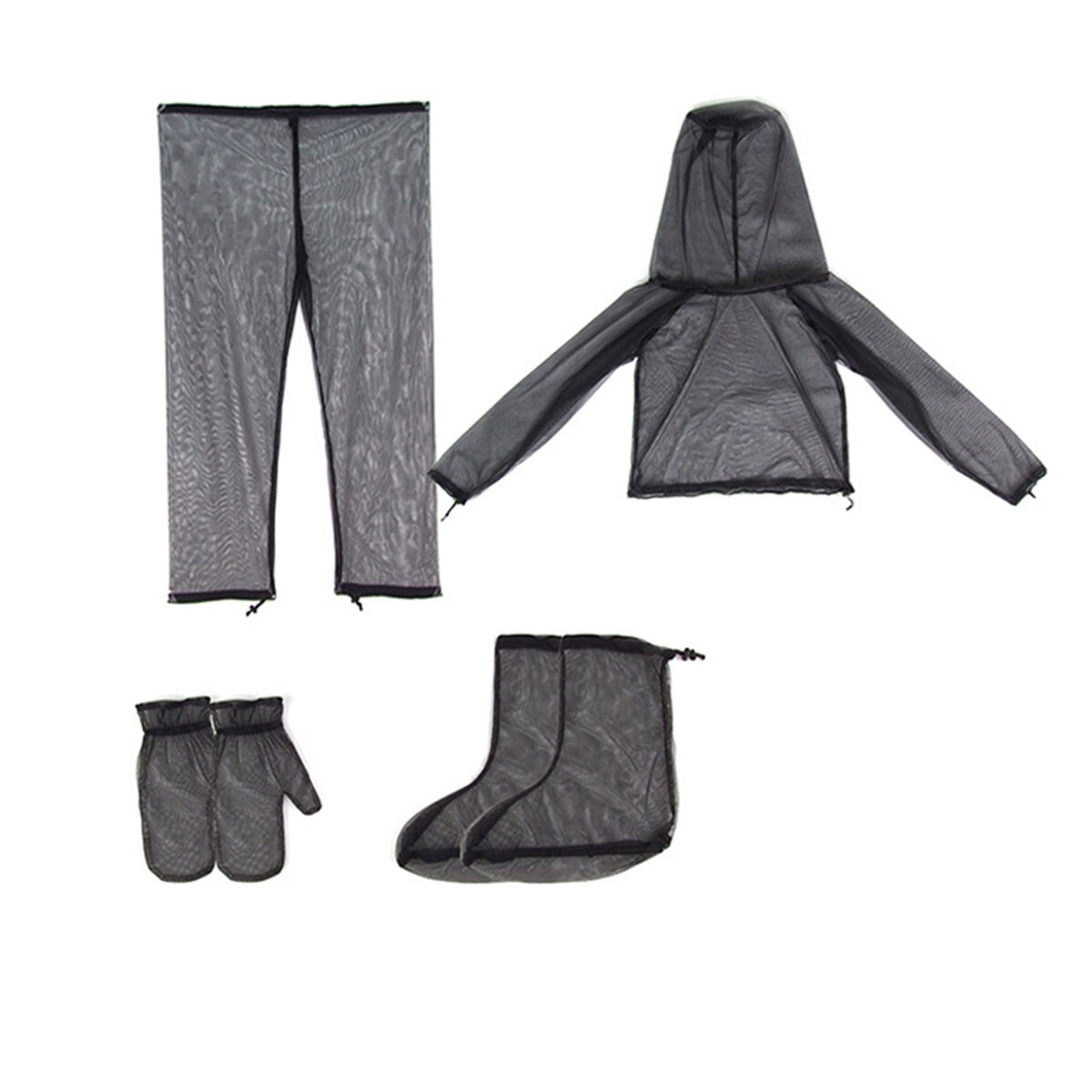 Anti-moustiquaire vêtements légers répulsifs vêtements moustique Bug maille costumes ensemble de vêtements de protection: 4pcs sets L XL