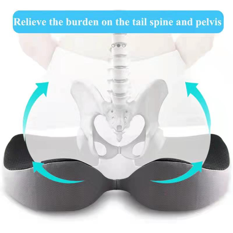 Premium Car Memory Foam Seat Cushion for Back Pain Coccyx Orthopedic Comfort Office Chair Seat Cushion Car Pillows Seat Set