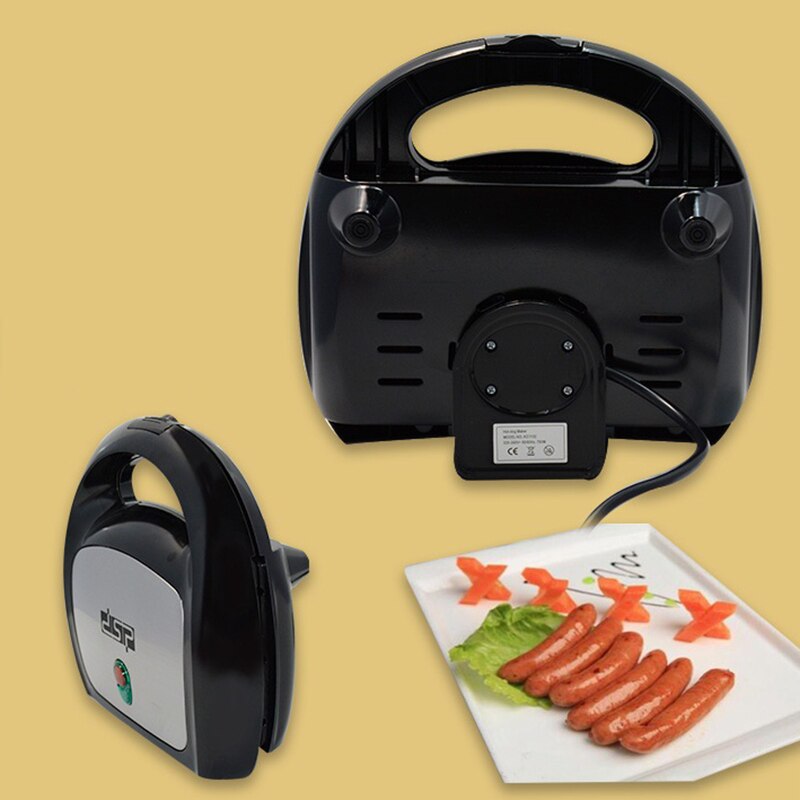 Elektrische Wurst Hersteller Automatische Mini Hund Brot Maschine Sandwich Eisen Toaster Backen Frühstück Pfanne Ofen EU Stecker