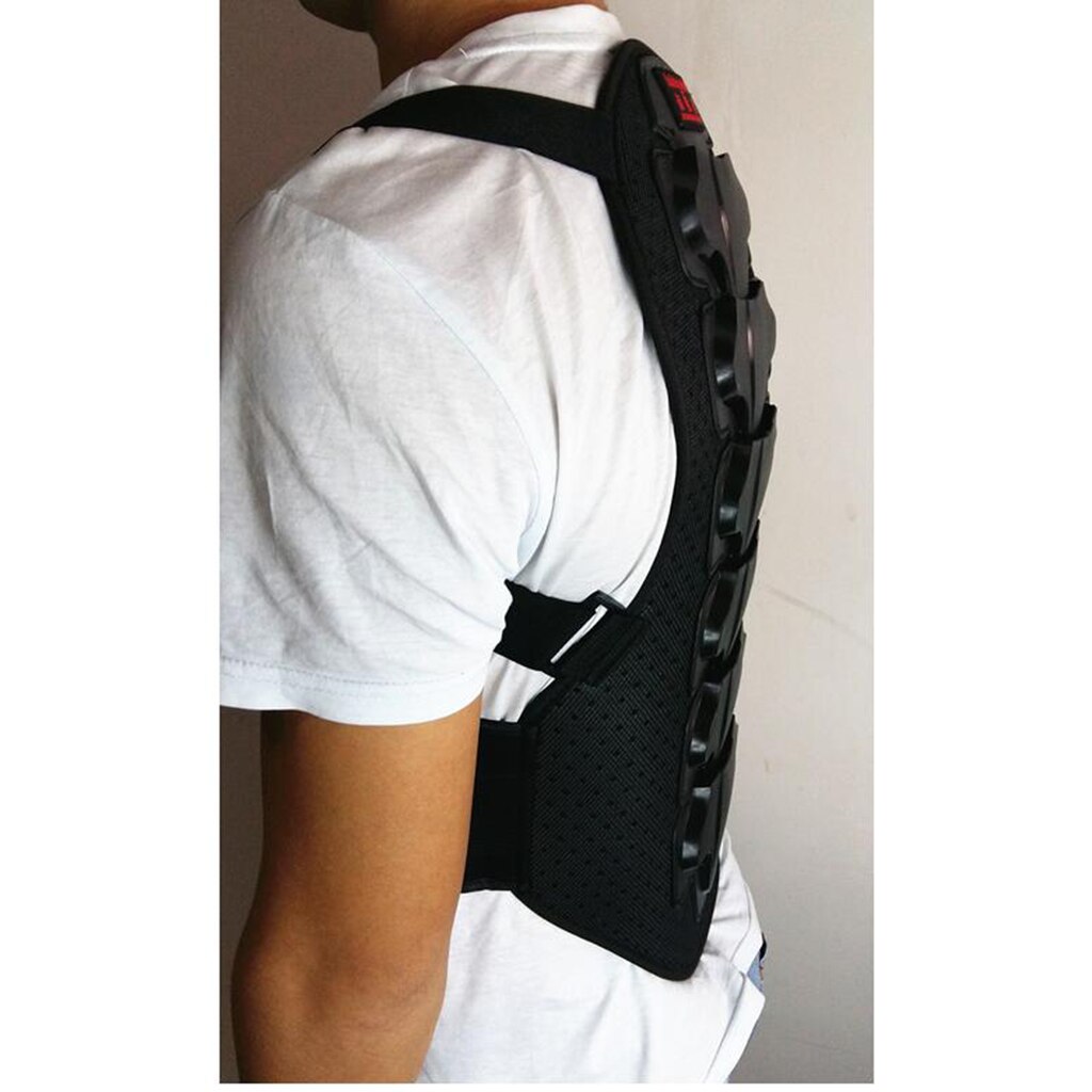 Protección trasera de motocicleta Motocross bicicleta escalada de roca esquí patinaje ciclismo espalda Anti-caída chaleco protector armadura negro