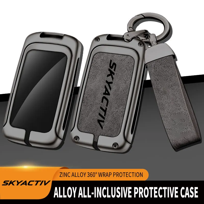 Porte-clé de voiture en alliage de Zinc Skyactiv pour Mazda 3 2 6 CX3 CX5 CX30 CX8 CX9 MX5 SKYACTIV, couvercle de protection pour clé de voiture