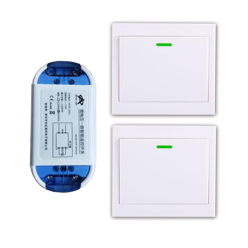AC 85V 110v 220v 230v 240V 1CH Wireless Remote Control Switch transmitter and receiver light/lamp wall cotroller: Black / 315mhz
