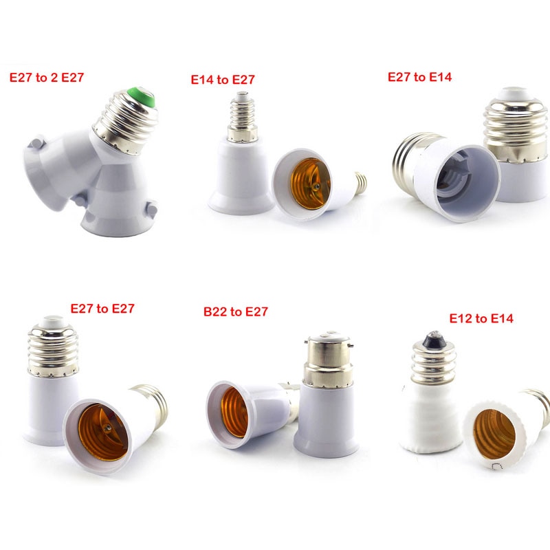 GU10 G9 B22 E27 E14 E12 Led Lamp Base Conversie Houder Converter Socket Adapter Vuurvast Materiaal Voor Thuis Licht lighitng