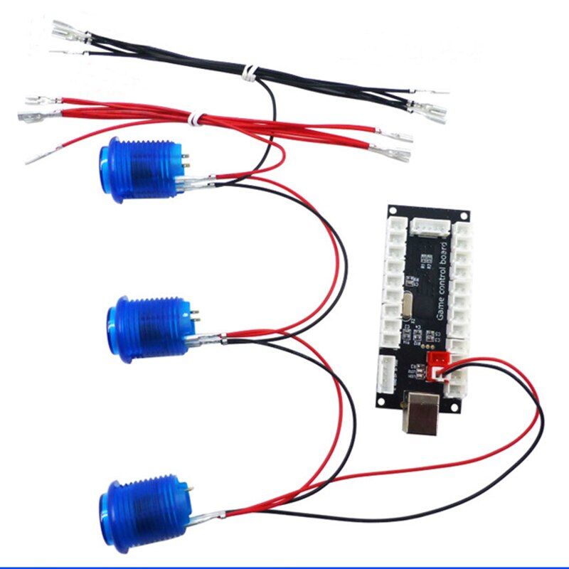 Usb Encoder 2 Spelers Diy Arcade Kit Joystick Chip Voor Mame En Stok Controle Arcade Kit