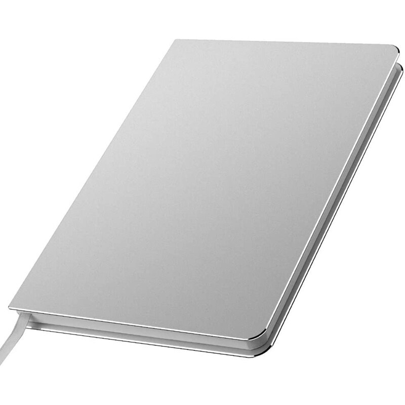 Aluminum Cover Writing Notepad,Soft Copy Diary,Hardcover Metal Small Executive Notebook,for Office and Daily Events: Default Title