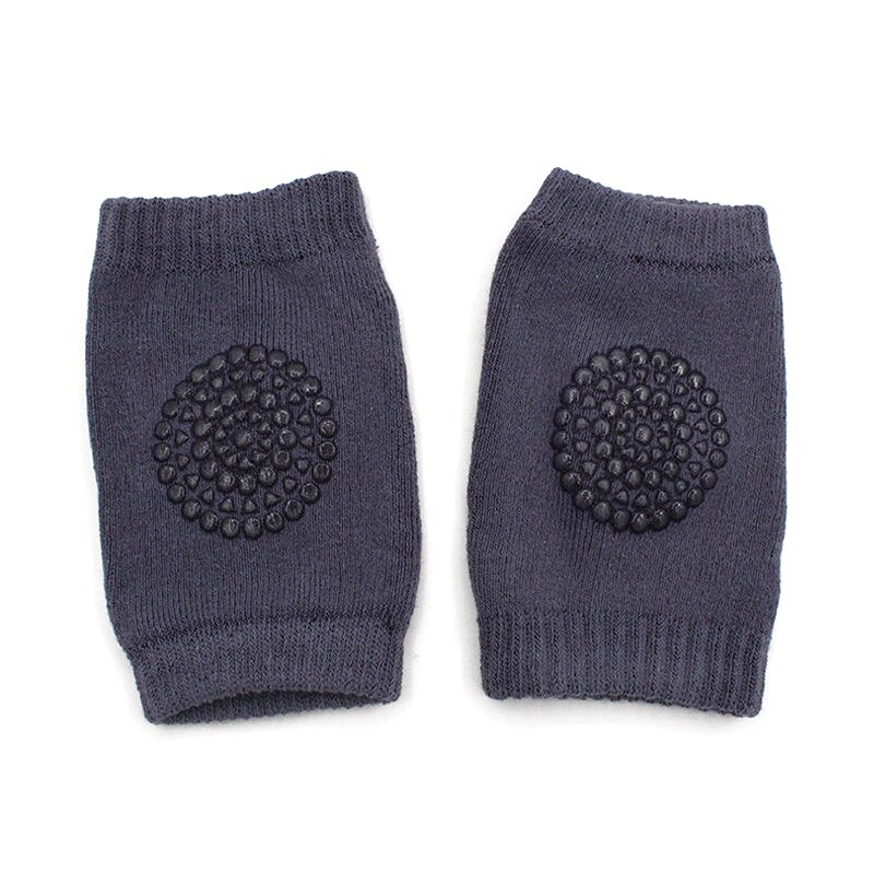 Cotton Baby Knee Pads Cartoon Infant Safety Flexible Crawling Protector Kids Kneecaps Children Short Kneepad Baby Leg Warmers: Navy