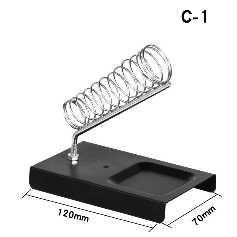 Electric Soldering Iron Stand Full Metal Holder Multifunction Soldering Iron Stand High Temperature Resistant Welding Tin Tools: C-1