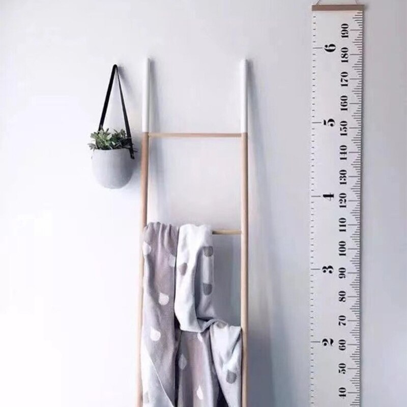 Medidor de pared para niños, regla de medición de crecimiento de altura colgante, decoración de guardería