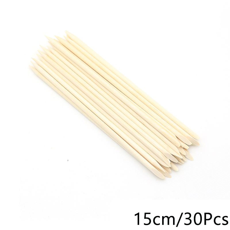 manicura uñas pedicura palos de madera Removedor de cutículas para manicura y pedicura, herramientas de Arte de uñas, palitos de madera naranja, recolector de diamantes de imitación, suministros de cuidado, 100 piezas: Azul