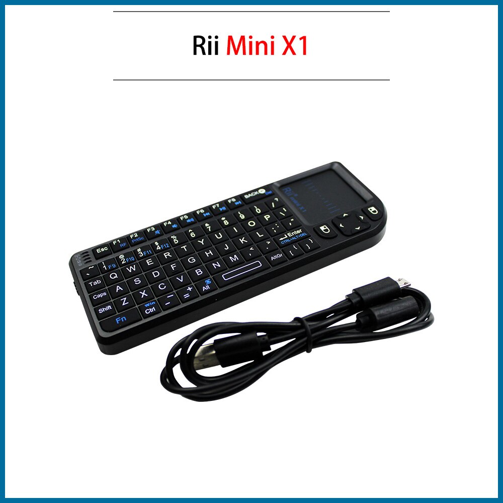 Rii Mini X1 Mini teclado inalámbrico de 2,4 GHz ratón de aire con TouchPad de la caja de TV Android /Mini PC/ordenador portátil