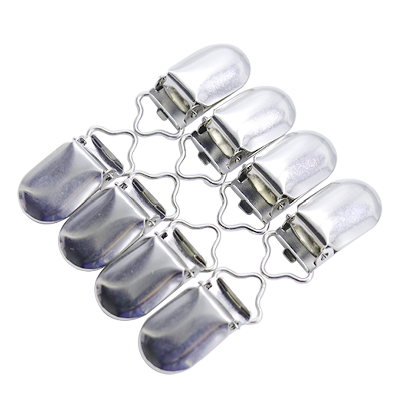 Luo Qiu 10mm Metal Silver garment clips with Plastic teeth Use size attache sucette speenkoord hout (10 pieces/lot)