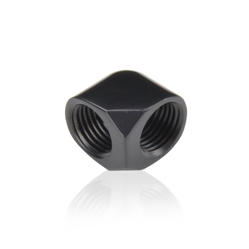 Syscooling water cooling fitting 90 degree female elbow copper G1/4 inner thread elbow