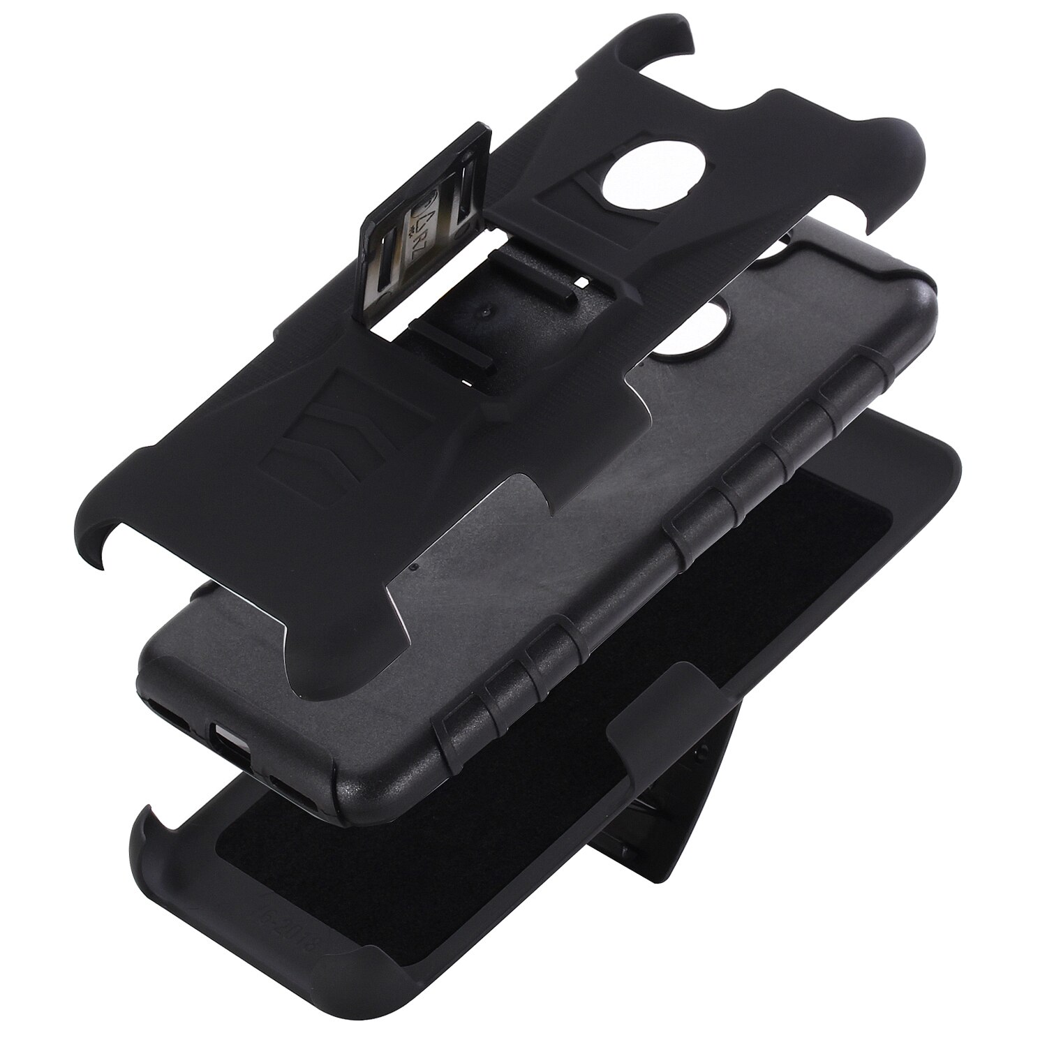 Resistente à prova de choque cinto clipe caso armadura para huawei y9 y7 y6 y5 y3 2018 kickstand capa coldre