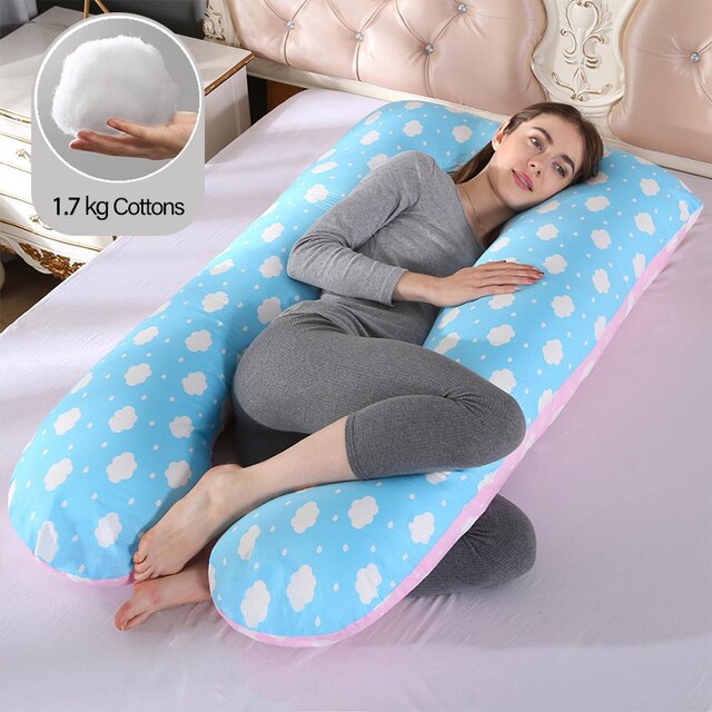 Oreiller d&#39;allaitement en coton pour femmes enceintes, coussin d&#39;allaitement pour grossesse, 1.7KG: 1.7KG Clouds